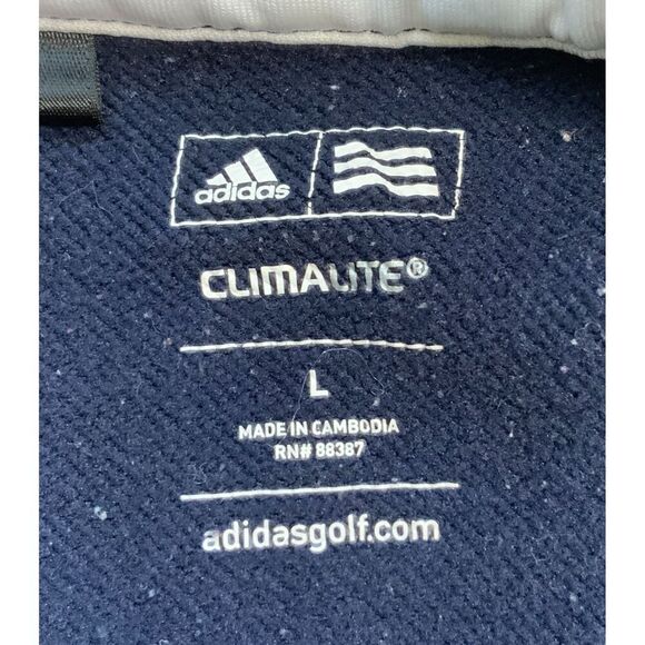 Adidas Michigan Wolverines Blue Quarter-Zip Long Sleeve Pullover Size Large - Picture 5 of 11